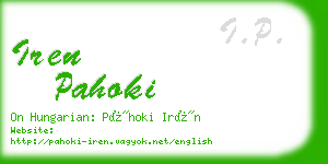 iren pahoki business card